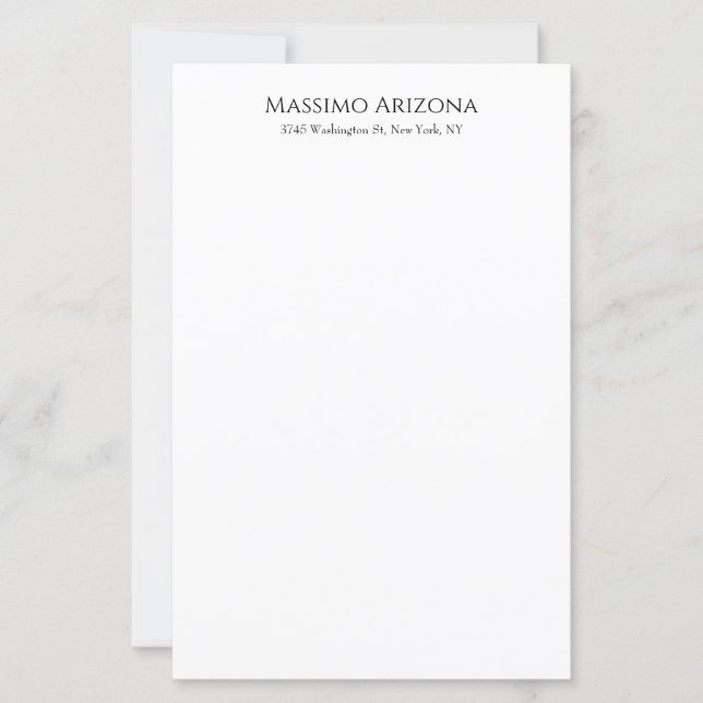 Klassisk Enkel Elegant Svart & Vit Minimalistisk (Framsida)