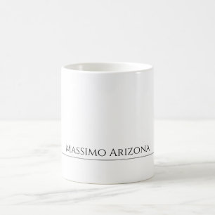 Klassisk Enkel Elegant Svart & Vit Minimalistisk Kaffemugg
