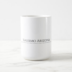 Klassisk Enkel Elegant Svart & Vit Minimalistisk Kaffemugg