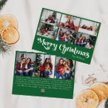 Klassisk enkel Grönt God jul Nine Photo Julkort<br><div class="desc">Fira säsongen med den här unika, klassiska, enkla grönten God jul 9-fotokortet med helgdag som innehåller en liten bit vintage charm. Den minimalistiska utformningen visar upp en grönt av eleganten och en vit palett av färg, och frammanar vinterens mysiga anda. Dess moderna och roligt dragningskraft, parad med den traditionella formuleringen,...</div>