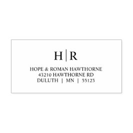 Klassisk enkel monogramReturadress Självfärgande Stämpel