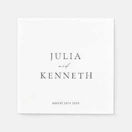 Klassisk enkel Neutralt Bröllop Pappersservett