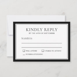 Klassisk enkel OSA för Elegant med svart redigerin Kort