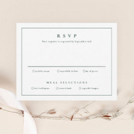 Klassisk Enkel Ren Elegant Bröllop  Inbjudningar