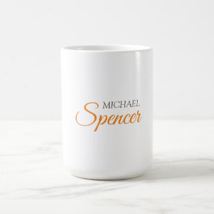 Klassisk enkel, ren Professionell Namn Kaffemugg