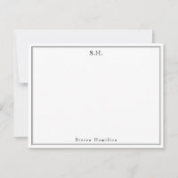 Klassisk enkel svart monogram Namn-minimalistisk C