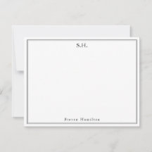 Klassisk enkel svart monogram Namn-minimalistisk C