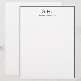 Klassisk enkel svart monogram Namn-minimalistisk C Brevhuvud
