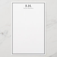 Klassisk enkel svart monogram Namn-minimalistisk C