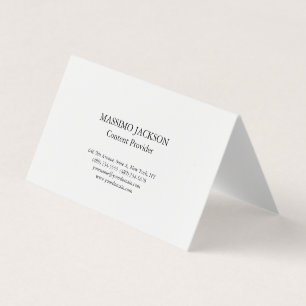 Klassisk Enkel Vit Minimalistisk Professionell Visitkort