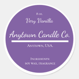 Klassisk etikett för Lila och vitt ljus Burk