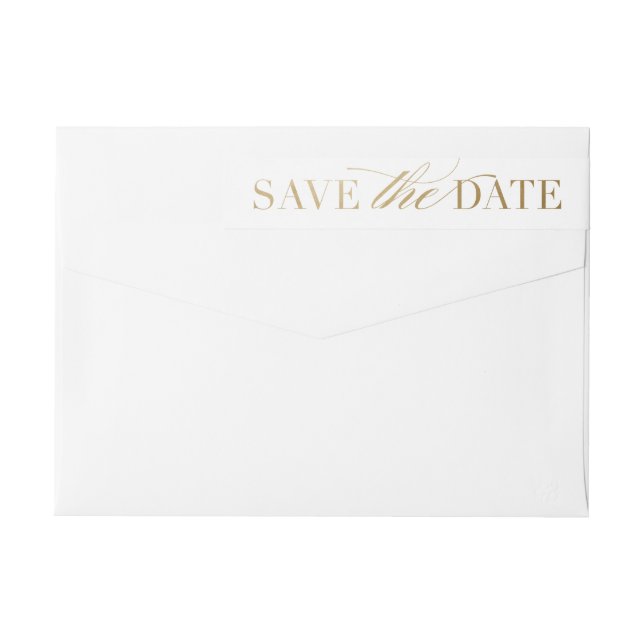 Klassisk etikett för svarsadress vid save the date (Baksidan)