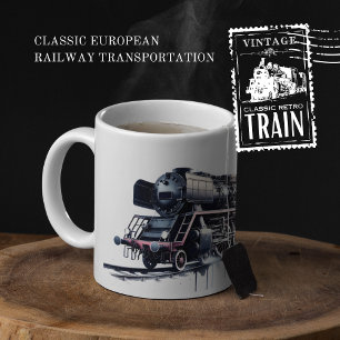 Klassisk europeisk järnväg Transport Kaffemugg