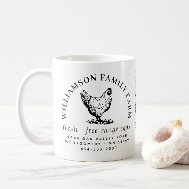 Klassisk familjegård Kycklingägg Näringsverksamhet Kaffemugg (Med munk)