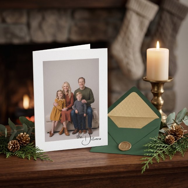 Klassisk familjeporträtt specialdesign  kort (Share your family's most cherished moments with elegant custom cards.)