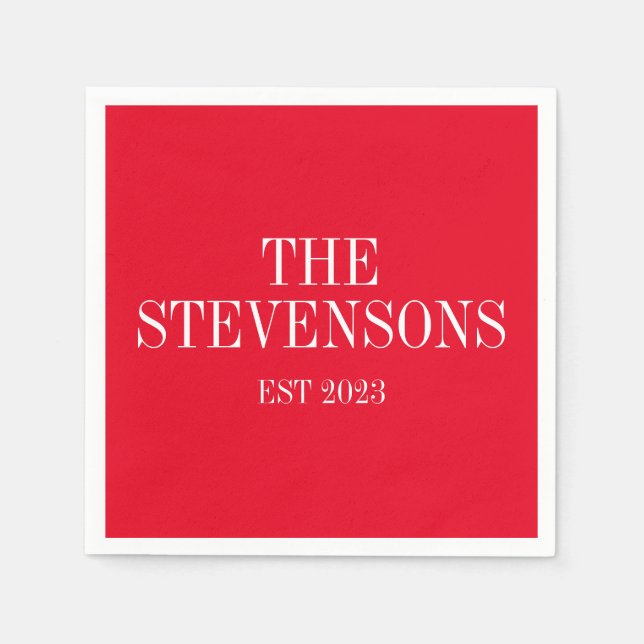 Klassisk familjs efternamn Uppst datum - Helgdag r Pappersservett (Framsidan)