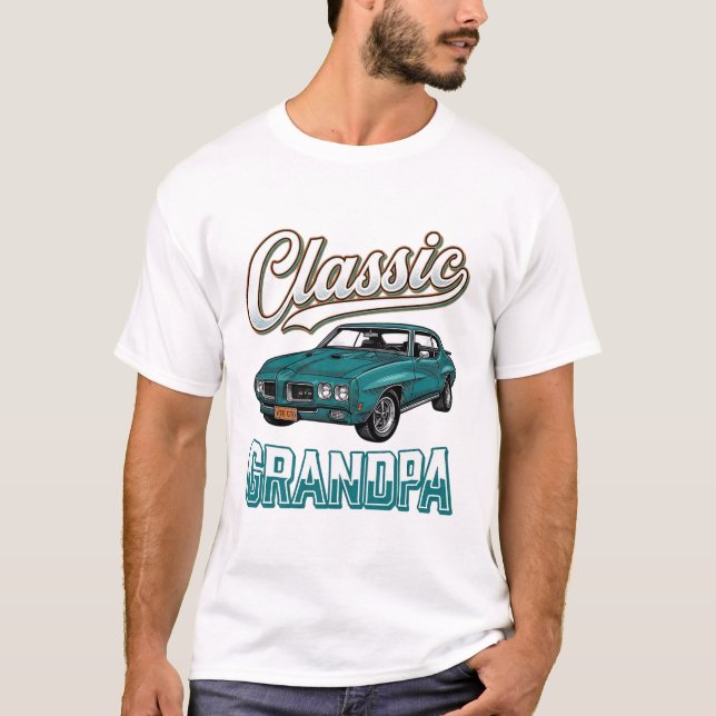 Klassisk farfar vintage bil t-shirt design_1 (Framsida)