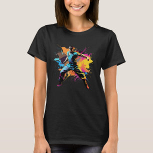 Klassisk Färgglad Karate Älskare Karate Spelare Sp T Shirt