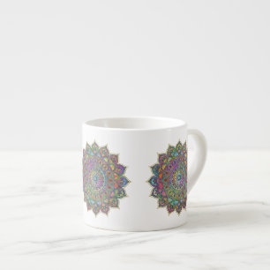 Klassisk färgrik mandala i indisk stil 1 espressomugg
