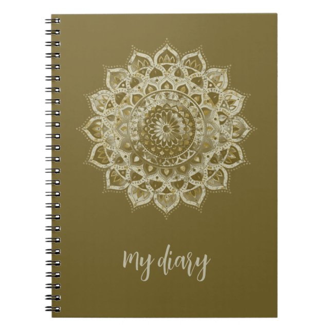 Klassisk färgrik mandala i indisk stil 4 anteckningsbok (Framsidan)