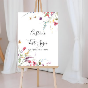 Klassisk Färgrik Vild Floral Anpassad Textskylt Poster