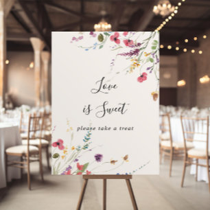 Klassisk färgstark Vild Blommigten Kärlek är söt t Poster
