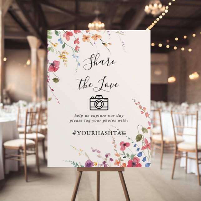 Klassisk färgstark Vild  Kärlek Hashtag Poster (Skapare uppladdad)