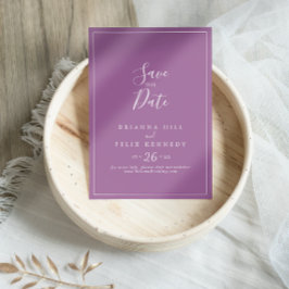 Klassisk färgstark Vild koordinat Bröllop Spara Datumet