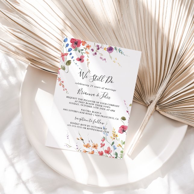 Klassisk färgstark Vild Vi fortsätter att förnya o Inbjudningar (Skapare uppladdad)