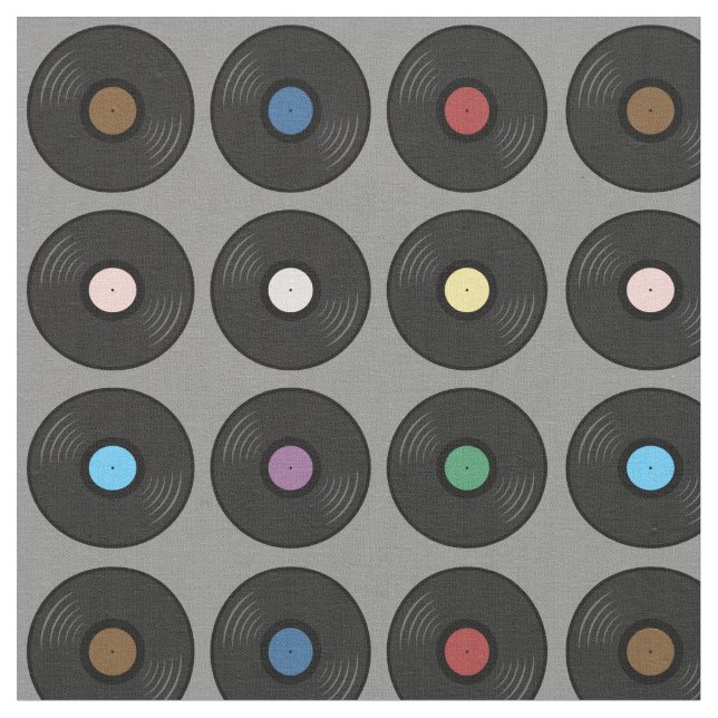 Klassisk färgstark vinylpost tyg (Närbild)