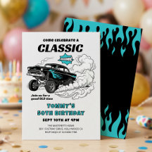 Klassisk Fartdemon Racerbil Födelsedag Vintage