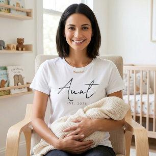 Klassisk Faster EST År Enkel Familj Skript Design T Shirt