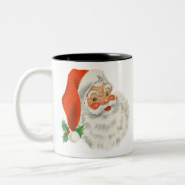 Klassisk Festive Retro Santa Två-Tonad Mugg