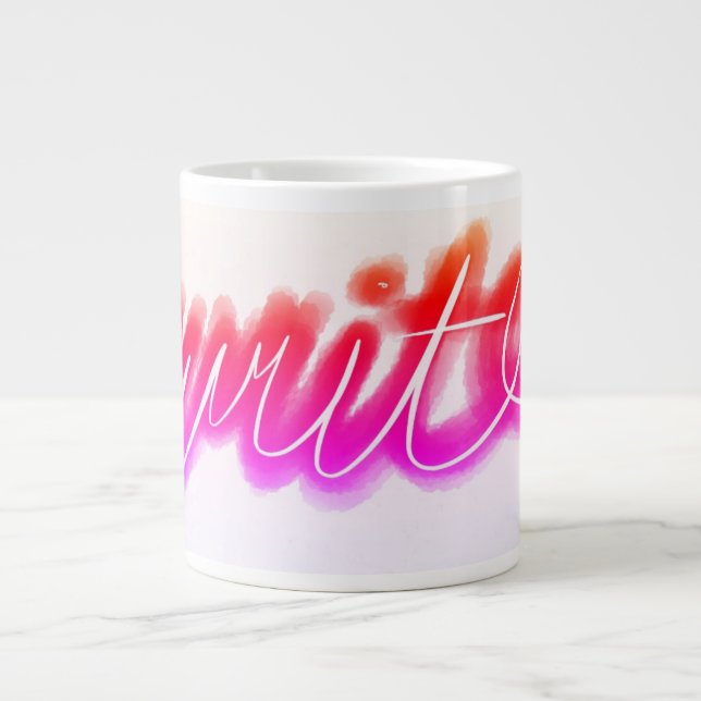 Klassisk fet dialogballongsgrafik jumbo mugg (Framsidan)