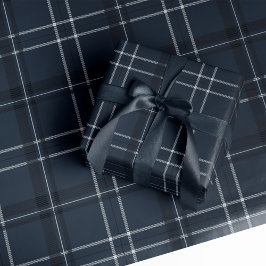 Klassisk fet marin blå marin plaid presentpapper