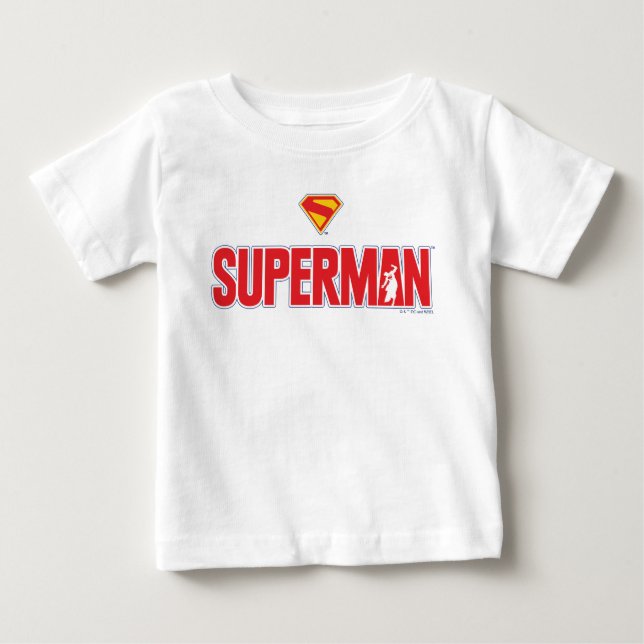 Klassisk fet stil Superman-logotyp T Shirt (Framsida)