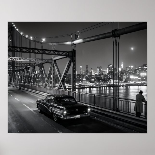 Klassisk Film Noir-bro Poster (Framsidan)