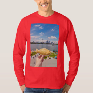 Klassisk fisk-grafisk t-shirt