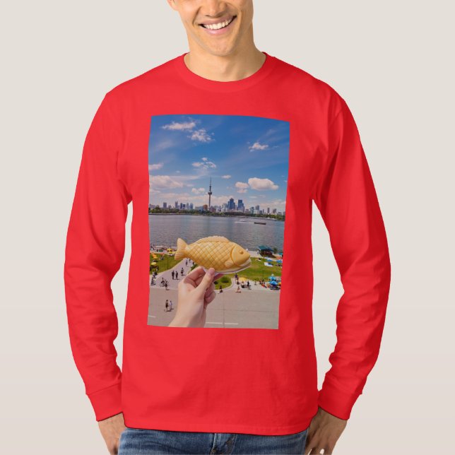 Klassisk fisk-grafisk t-shirt (Framsida)
