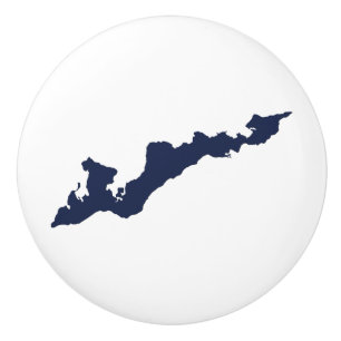 Klassisk fiskesö Keramisk knopp - marin flotta