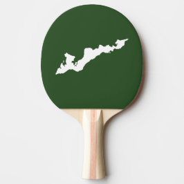 Klassisk fiskö, Logotyp Paddle - Vit/Grönt Pingisracket