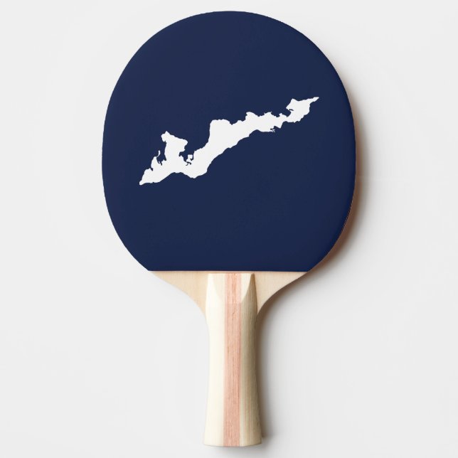 Klassisk fiskö (ön Logotyp Paddle) - vit/marin Pingisracket (Framsidan)