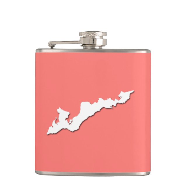 Klassisk fisköarnas Logotyp - Vitt på Rosa Fickplunta (Framsidan)