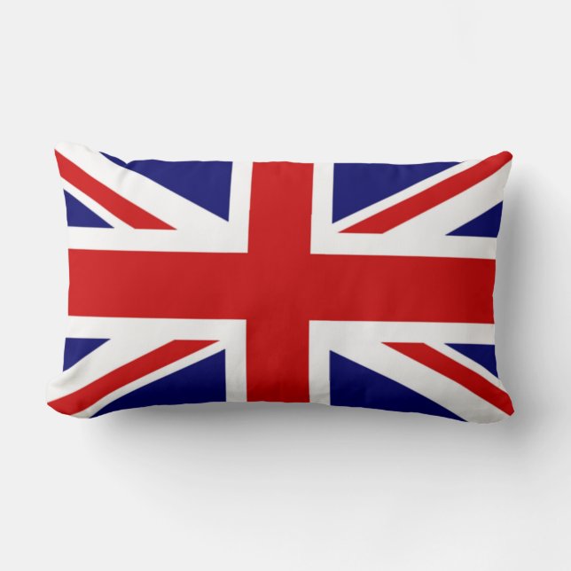 Klassisk flagga för Storbritannien Union Jack Lumbarkudde (Framsida)