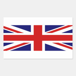 Klassisk flagga från Storbritannien Rektangulärt Klistermärke