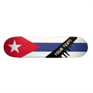 Klassisk Flagga i Kuba Old School Skateboard Bräda 21,6 Cm