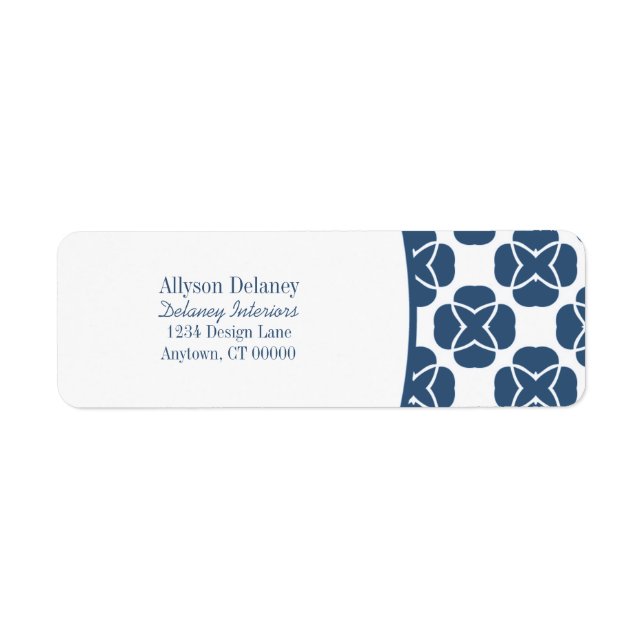 Klassisk flaggreturadressetikett returadress etikett (Framsidan)