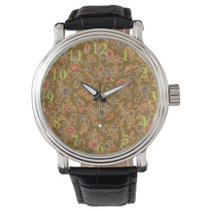 Klassisk Flower Chintz Söt Soft Blommigt Design Armbandsur