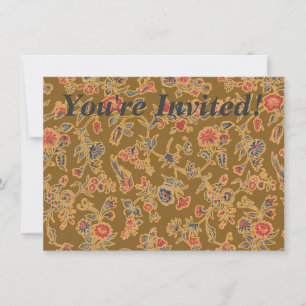 Klassisk Flower Chintz Söt Soft Blommigt Design Inbjudningar