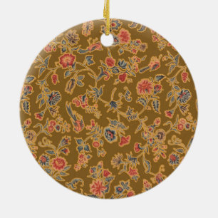 Klassisk Flower Chintz Söt Soft Blommigt Design Julgransprydnad Keramik